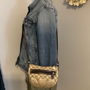 Coach Sateen & Leather Crossbody Bag